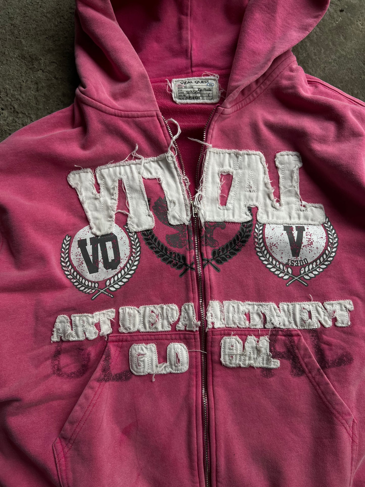 Vital Quest "Distressed PEPPA"  Zip-Up