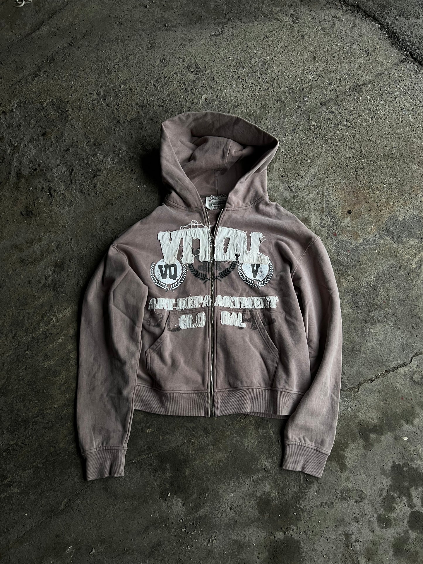 Vital Quest "DISTRESSED EARTH BROWN" Zip-Up