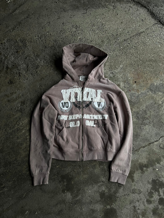 Vital Quest "DISTRESSED EARTH BROWN" Zip-Up